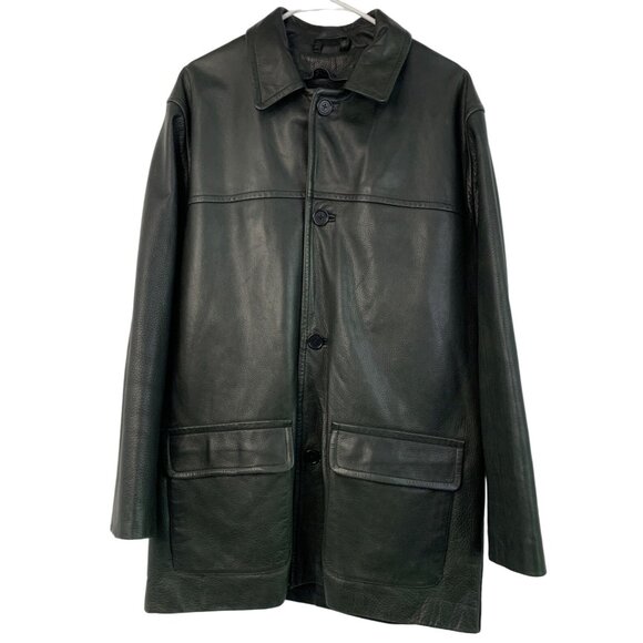 Coach Black Leather Jacket - Picture 4 of 11